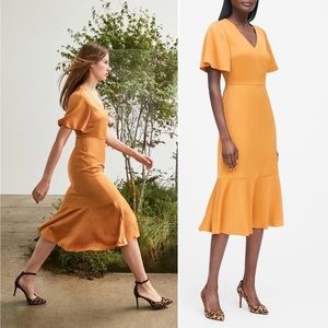 Banana Republic Yellow Midi Dress